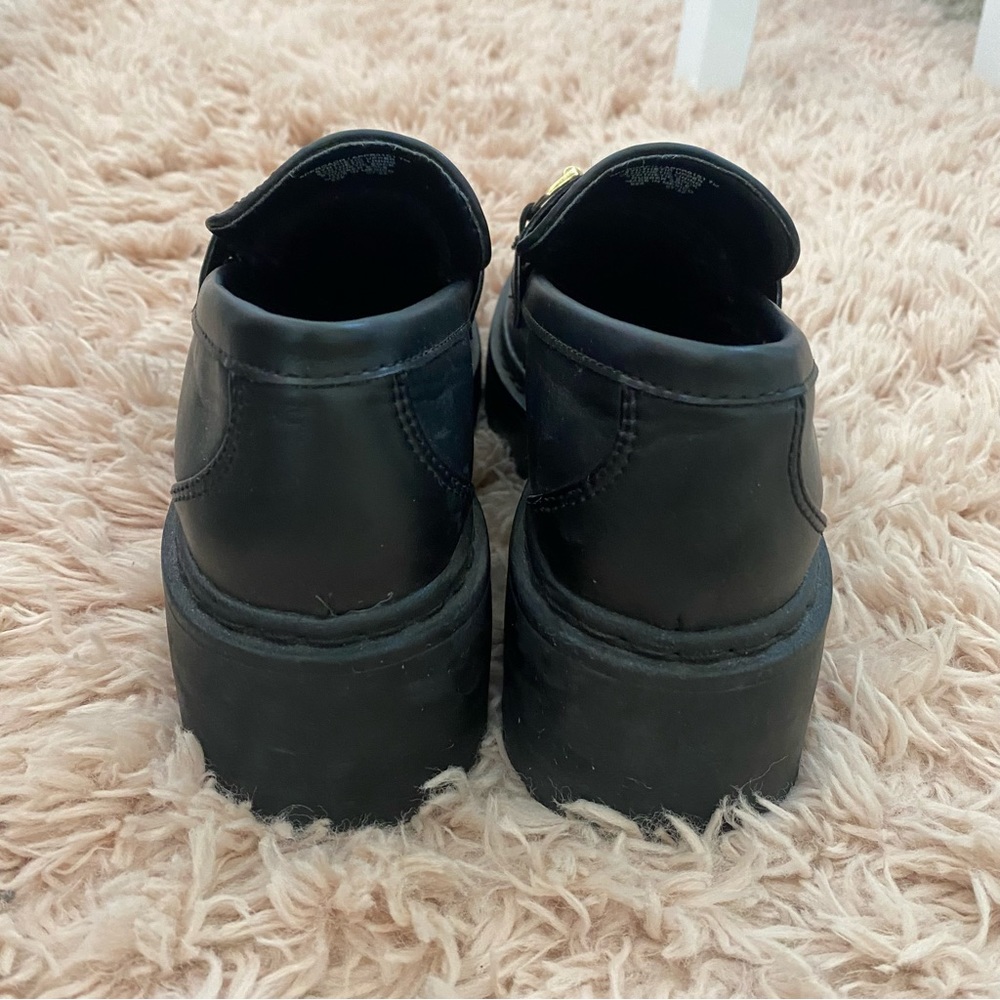 Steve Madden gold accessory black chunky loafers!🖤 - Picture 3 of 3